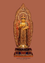 Haixin Buddha stately Buddha statue Taiwan pure copper hand-affixed gold Amitabha Buddha Guanshiyin Bodhisattva