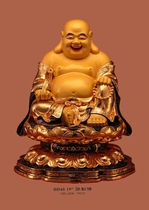 Haixin Buddha stately Buddha Buddha supplies Taiwan pure copper handmade paste Gold Maitreya Buddha