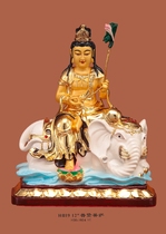 Haixin Buddha stately Buddha statue Taiwan pure copper hand-affixed gold Manjushri Bodhisattva Samantabhadra Bodhisattva