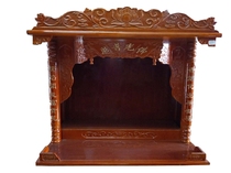 Haixin Buddha Chinese boxwood mahogany color Lotus shrine hanging niche hanging cabinet 108