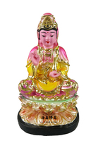 Haixin Buddha stately buddha resin Taiwan color gold Buddha mini Guanshiyin Bodhisattva