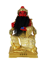 Solemn hand-carved Buddha statue without core incense camphor wood Liujin Guan Diye Guan Gong Statue 8 10 12 inches