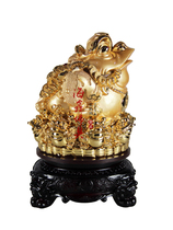 Haixin Buddha lucky golden golden toad ornaments opening craft gifts Home Golden Toad office furnishings