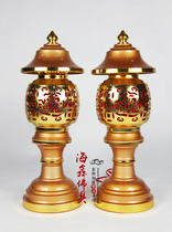  Buddha lamp Guanyin Lamp Changming Lamp Copper Titanium Alloy Wave Lamp Shen Xie Lamp Gold LED electric candle