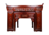 Haixin Buddha elm eight immortals cross the sea Chinese Mahogany color table God table Eight immortals table 155cm wide