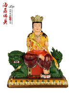 Solemn Buddha statue without core incense camphor wood hand carved Dunhuang Caihuayan three holy Manjushri Bodhisattva Samantabhadra Bodhisattva