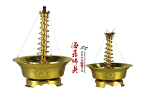 Haixin Buddha furniture Buddha Hall supplies Alloy plate Incense burner Aromatherapy stove Sandalwood incense burner Eight treasure plate incense burner