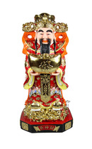 Haixin Buddha Buddhist supplies Solemn Buddha statue Dunhuang color Buddha Statue Resin FRP God of Wealth 24 inches