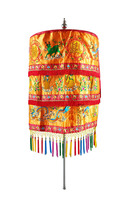 Buddhism Taoism Religious supplies Three-layer red cool umbrella Red Yellow Niang umbrella Dragon Umbrella Emperor Baogai costume Buddha tent Buddha streamers