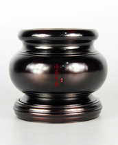 Haixin Buddha Buddha Hall supplies Fine Taiwan copper pure copper imitation Ebony plain face incense burner