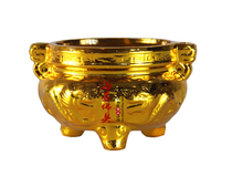 Haixin Buddha Buddha supplies Golden ceramic incense burner Lucky treasure furnace Jinyu Mantang Furnace