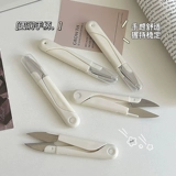 Маленькие пружинные швейные ножницы ручной работы с круглой головкой для домашнего использования, портативный портной, триммер для вышивки крестиком из нержавеющей стали, ножницы для ниток