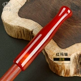 Медная длинная агатовая курительная трубка для пожилых людей ручной работы из сандалового дерева, мужской мундштук