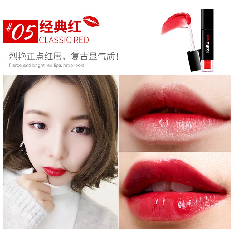 Lip glaze dưỡng ẩm lâu không tẩy trắng Mô hình sinh viên không thấm nước Hàn Quốc chính hãng nhuộm môi dạng lỏng Son bóng môi dạng son bóng dạng lỏng 	son bóng tint	