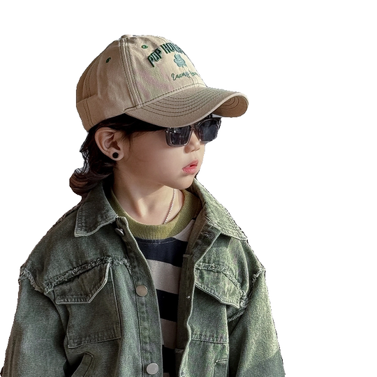 Neue bestickte Kinderhüte im koreanischen Stil für Jungen und Mädchen im Frühling und Herbst, vielseitige Baseballmützen, Sommersonnenschirme und Schirmmützen, trendig