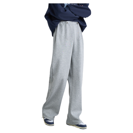 October Mommy pregnant woman casual pants spring and autumn new outer mouth mouth mouth mouth can draw rope loose large size straight pants spring