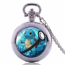 DIY anime perimeter Pokemon pet elf Jenny tortoise necklace pocket watch quartz watch