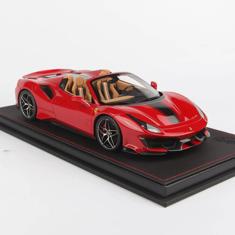 BBR 1:18 Mô hình xe mô phỏng mui trần màu đỏ Ferrari 488 Pista Spider - Chế độ tĩnh