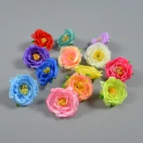 Симуляция головы чай розы розовые цветы, грудастые цветы, цветы, цветочные кольца, танцевать, платье цветочное свадебное фоно