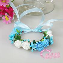 Han Style Wrist Flowers Bride Wrist Flowers Sea Side Write Really Shot Wedding Bridal Bridesmaid Sisters Flower Boys Hand Flower Dance Bracelet