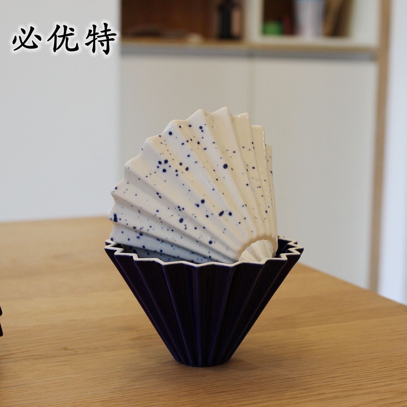 Coffee Filter Cup Hand-Brewed Origami Coffee Filter Ceramic Holder Ceramic Funnel Foldableing Cup Coffee Filter Cup