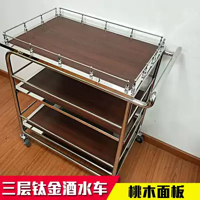 Wine truck three-layer steel wooden dining car delivery car hotel dining room beverage car stainless steel mahogany dining car second floor dining car
