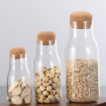 Storage tank lead-free glass Home dry fruit Cereals Tea Containing Bottle Cork Coffee Bean Spice Seal Jars