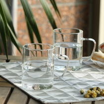 Also collection glass mark cup flower tea cup high temperature resistant thickened creative transparent coffee water mug personal mug