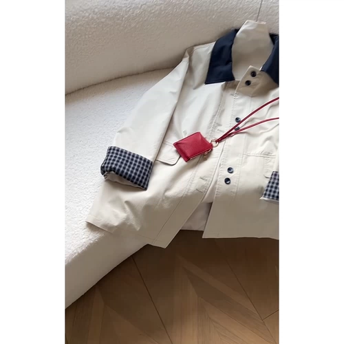 Весенний осенний модный длинный белый плащ, куртка, 2025 года, средней длины, изысканный стиль, в британском стиле