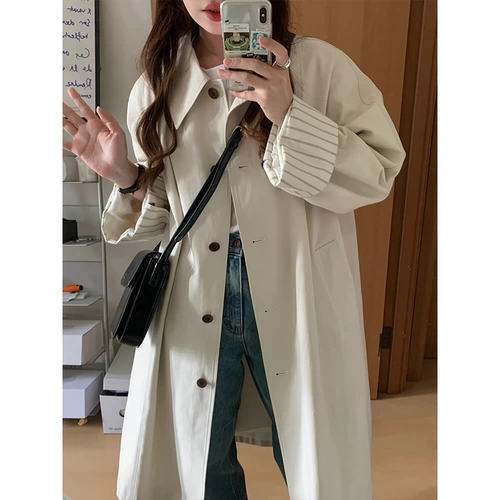 Плащ, демисезонная японская куртка, 2024 года, подходит для подростков, в британском стиле