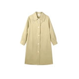 Осенний плащ, демисезонная куртка, длинное хаки японское пальто для отдыха, подходит для подростков, средней длины, в британском стиле