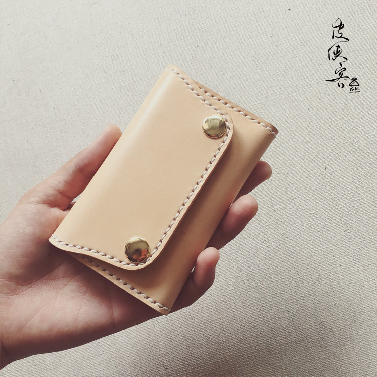 Leather Knight PXK-handmade leather goods refined primary color key case card bag Italian vegetable tanning leather