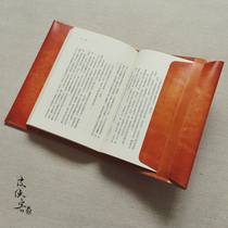 Leather chivalrous PXK-book leather Italian vegetable tanning leather pure hand-sewn red and brown dyed design