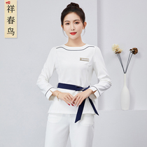 High-end beauty salon technician work clothes female Autumn New Pedicure Foot Bath health club cleaning waiter work clothes