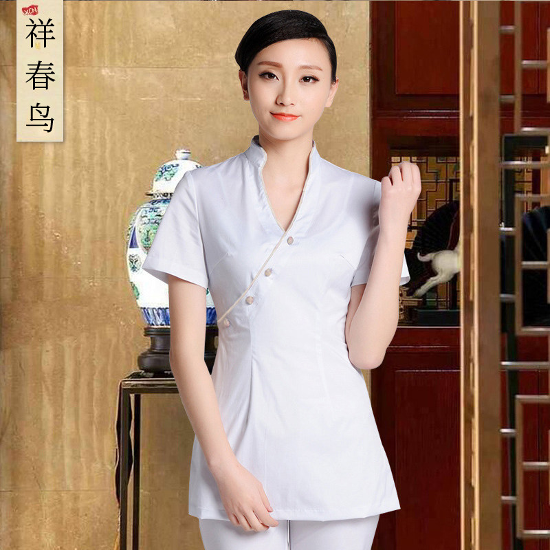 Hotel front desk attendant beauty salon work clothes female health care Hall massage pedicure technician uniform beautician work clothes