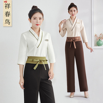 High-end beauty salon beauty beauty dress female autumn hotel waiter health club basket mechanic clothes