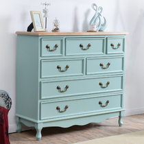 Solid wood chest chest simple modern Nordic American Mediterranean home drawer storage locker six-seven bucket cabinet