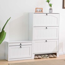 Solid Wood tipping shoe cabinet ultra-thin 17cm simple modern American porch Hall Cabinet large-capacity shoe cabinet home door