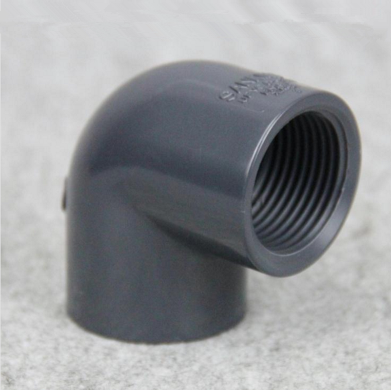 Taiwan Three-percent UPVC elbow single side internal wire elbow 90 degrees elbow fish tank water chemical pipe fittings 20 25