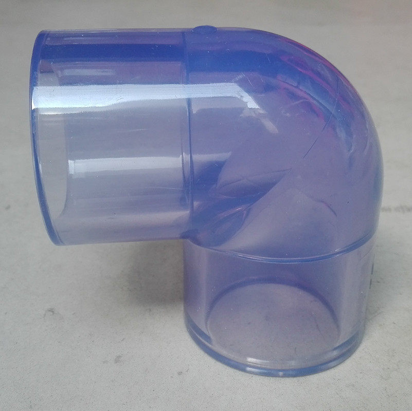 UPVC Plastic Transparent Elbow 90-degree elbow Undertake Elbow Right Angle Elbow 20mm-110mm
