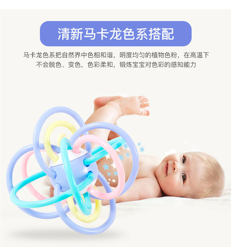Bé teether mol cắn âm nhạc rầm rộ 6-12 tháng bé đồ chơi giáo dục Manhattan tay cầm bóng mềm - Gutta-percha / Toothbrsuh / Kem đánh răng kem đánh răng trẻ em của đức