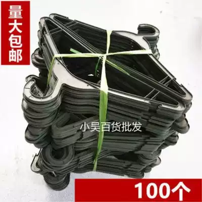Black white plastic simple hanger Dry cleaner disposable hanger Clothing store factory Jiangsu, Zhejiang, Shanghai and Anhui 10 pieces