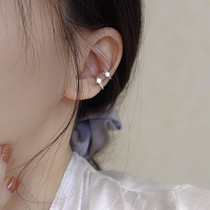 Diamond ear clips niche high-end sense small clip ear bone cold wind 2021 new trendy female ear clips without ear holes