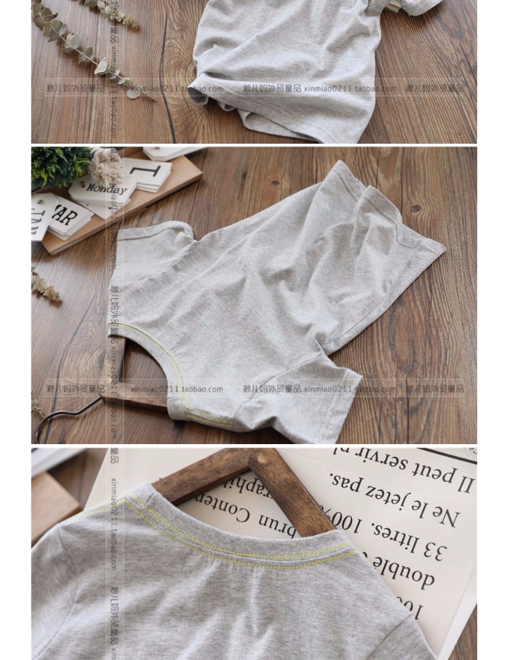 Áo thun cotton ngắn tay cho bé trai XDT417 Mùa hè 2018 ngắn tay cho bé trai Áo thun nửa tay Hàn Quốc áo phông sành điệu cho bé trai