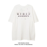 Uxnstudio Original Tide Brand Diablo Takajie Yabi Bf Cat Retro Short Pomelo T 侐 Summer Par