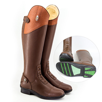 Riding boots cowhide equestrian boots obstacle training boots equestrian short boots brown high boots mens riding equipment women