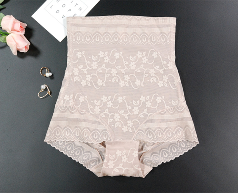 Korean version of fashion sexy thin high waist lace seamless body sculpting underwear for young women