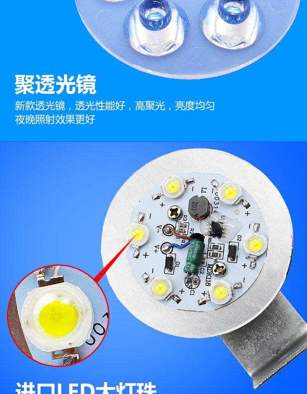 Đèn xe điện led 60V Đèn xe 72V Đèn xe máy siêu nhẹ Đèn led siêu sáng Đèn pha ngoài - Đèn xe máy đèn cốp xe máy