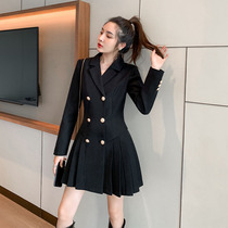 2023 Spring and Autumn new design sensation of the niche suit dress cold wind dress superior dress is thin