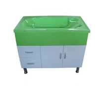 Acrylic baby bath tub with cabinet moon center swimming pool newborn baby washing basin cabinet